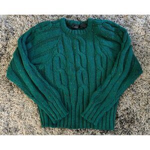 Liz Claiborne Teal Cable Knit Sweater